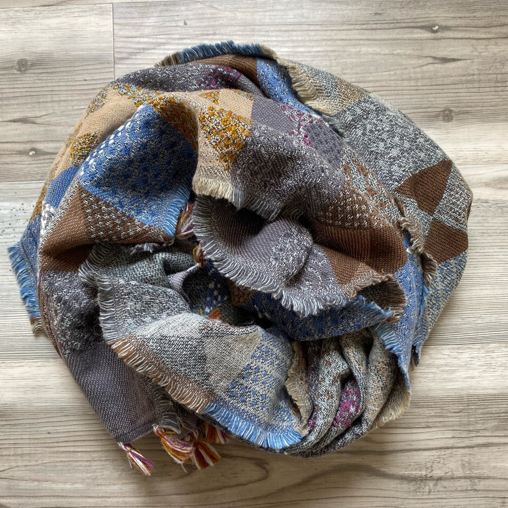 Anthropologie Vismaya Patchwork Scarf